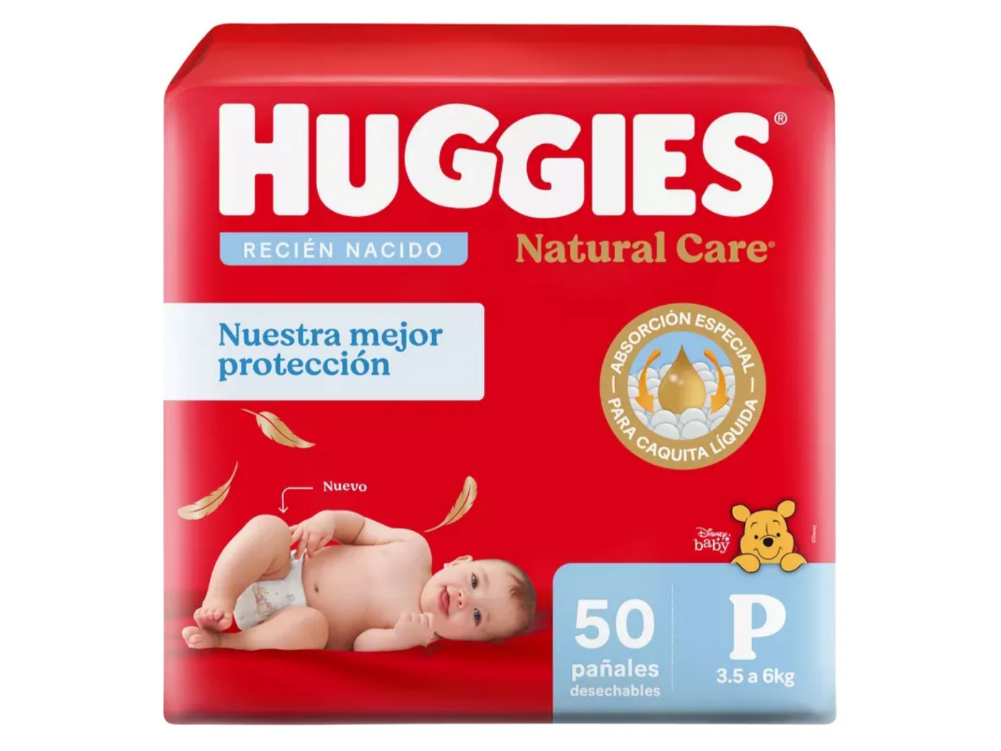 Huggies Natural Care P x 50 pañales