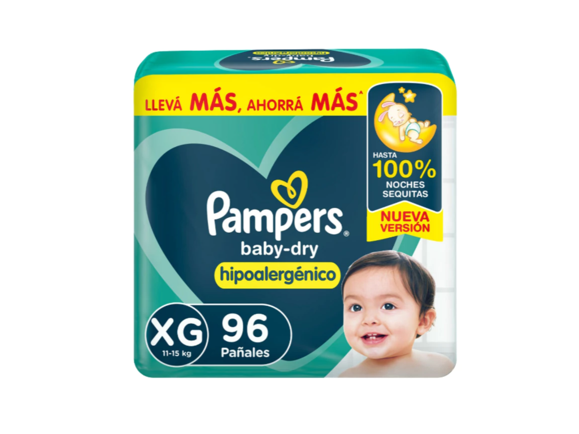 Pampers Baby Dry XG x 96 pañales