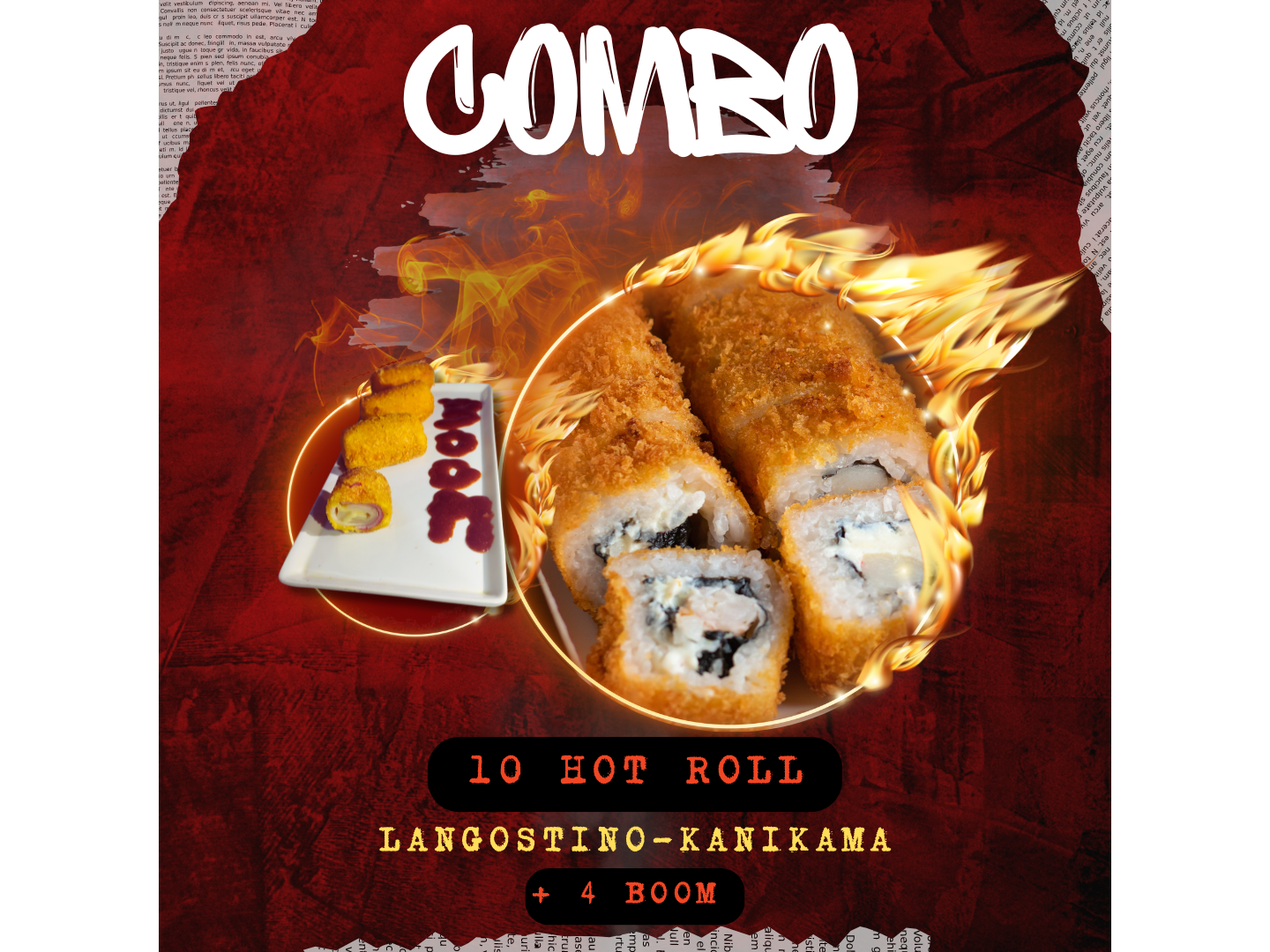 10 Hot roll + 4 Boom