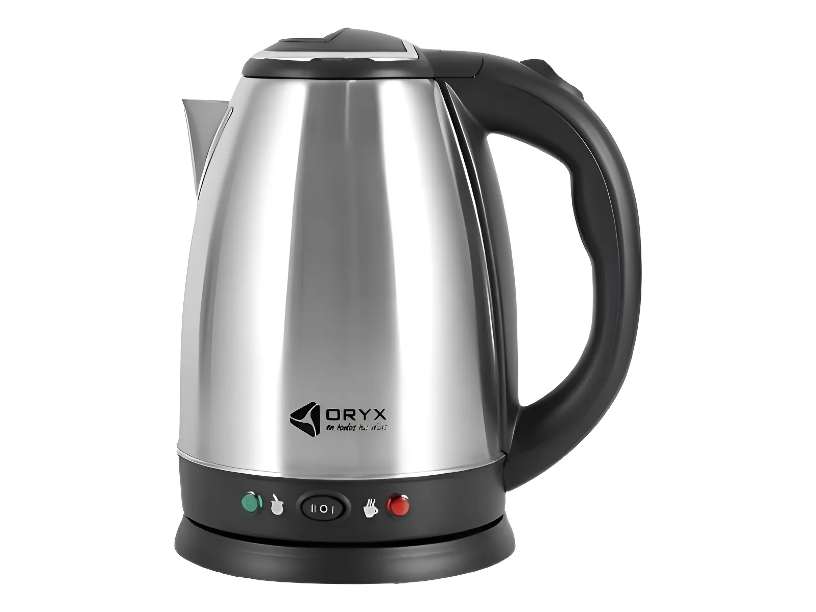Pava Eléctrica Oryx 2lts Acero Inoxidable Corte Mate/cafe Plateado