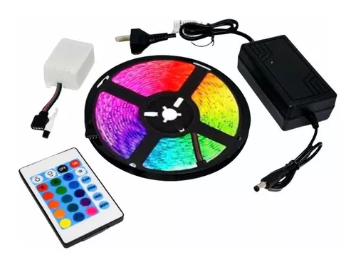 Tira Luces Led 5050 Rgb, Kit Completo,control Y Fuente