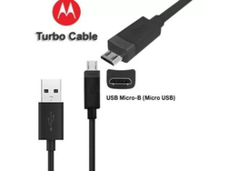 Cable Cargador Microusb V8 Para Motorola G5 G4 G3 C X2 E2 Color Negro