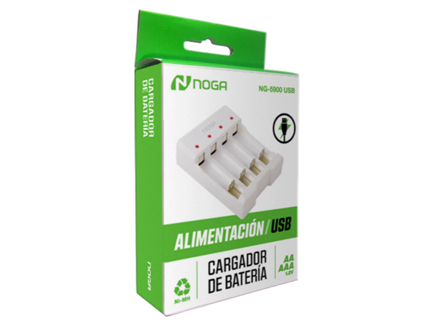 NG-5900 USB // CARGADOR USB PARA 4 PILAS RECARGABLES
