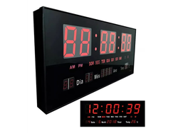 Reloj Digital De Pared Led Alarma Calendario Temp 36cm (Copia)
