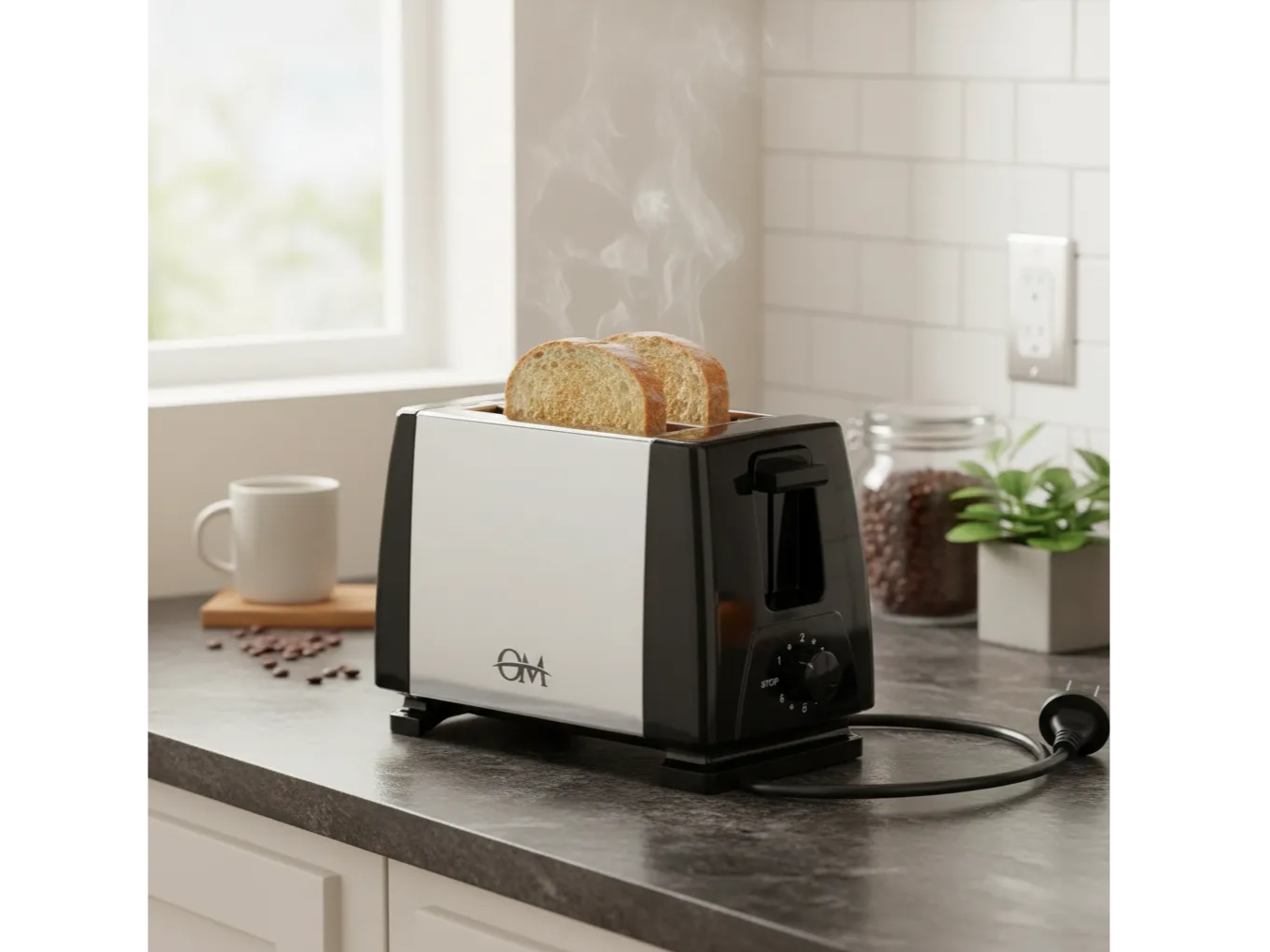 Tostadora Eléctrica 2 Rebanadas 6 Potencias