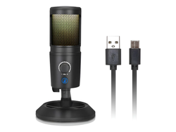 Microfono Condenser Efecto Luz Rgb