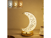 Lámpara De Mesa Velador Luna Cristal Táctil