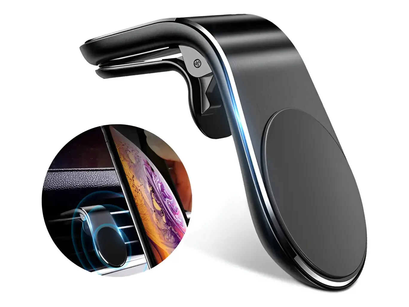 Soporte Celular Auto Clip Magnético Rejilla Imántado