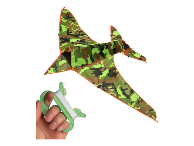 Barrilete Cometa Avión Camuflado Grande De 100 X 80 Cm Ba131