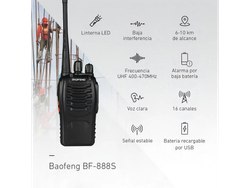 Kit X 2 Handy Baofeng Radio Walkie Talkie Bf888s