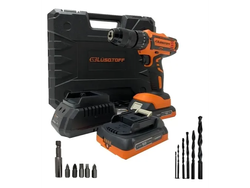 Taladro Atornillador Inalámbrico Percutor 13mm Lüsqtoff ATL18-9B 18v Color Naranja Frecuencia 50Hz
