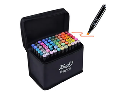 Set De 80 Marcadores Doble Punta Touch