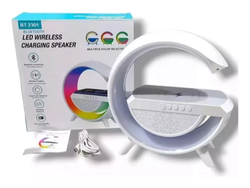 Lampara Led Parlante Luces Rgb Cargador Inalámbrico Reloj G