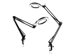 Lupa 10x Lampara Velador Led 3 Tonos Retractil Articulada