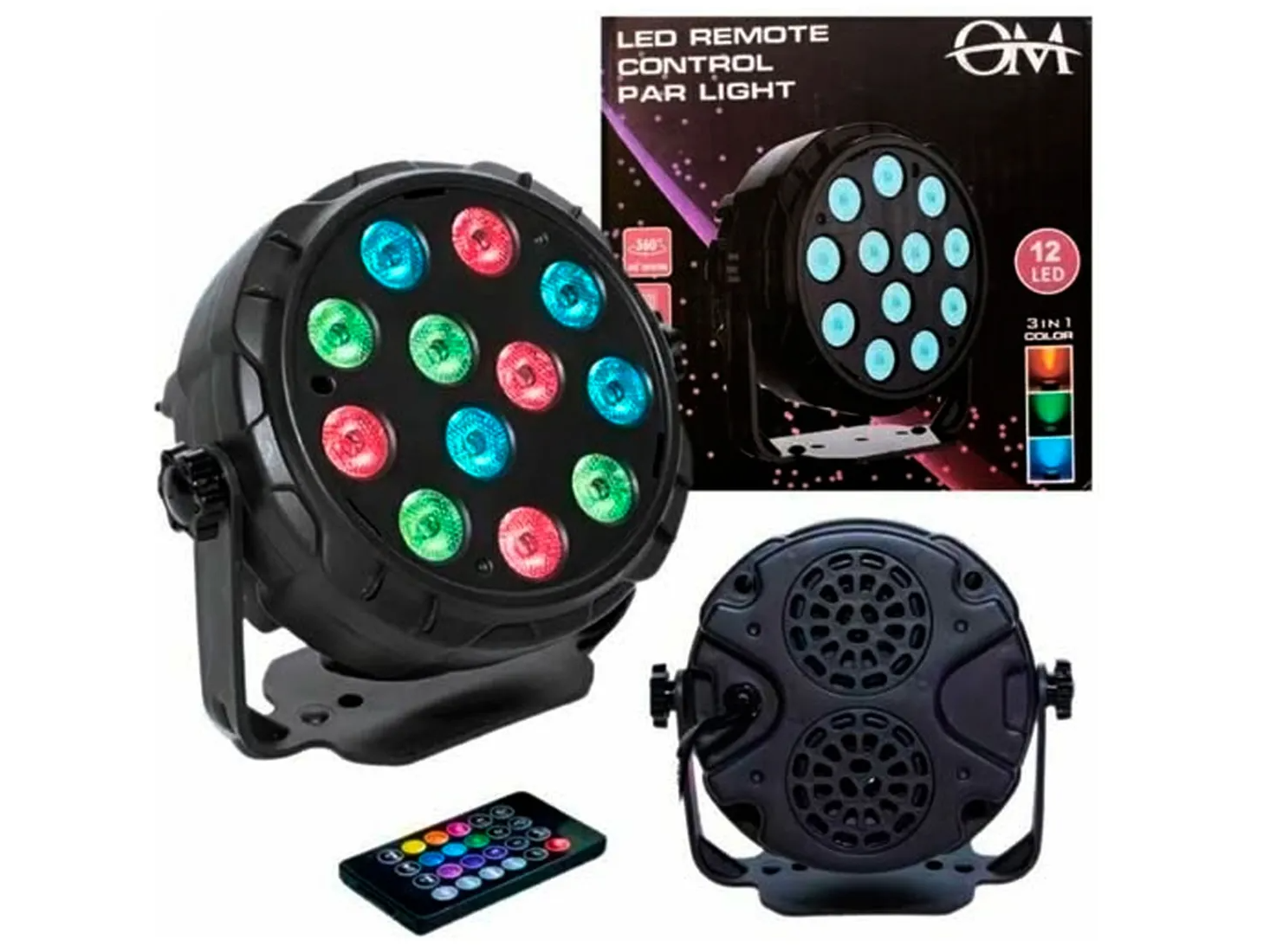 Mini Proton Luz 12 Led Rgb