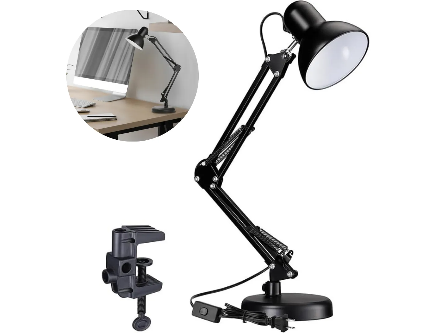 Velador Lampara De Mesa Escritorio Luz Moderno Articulado