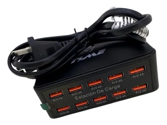 Estacion De Carga 10 Puertos Usb 60w