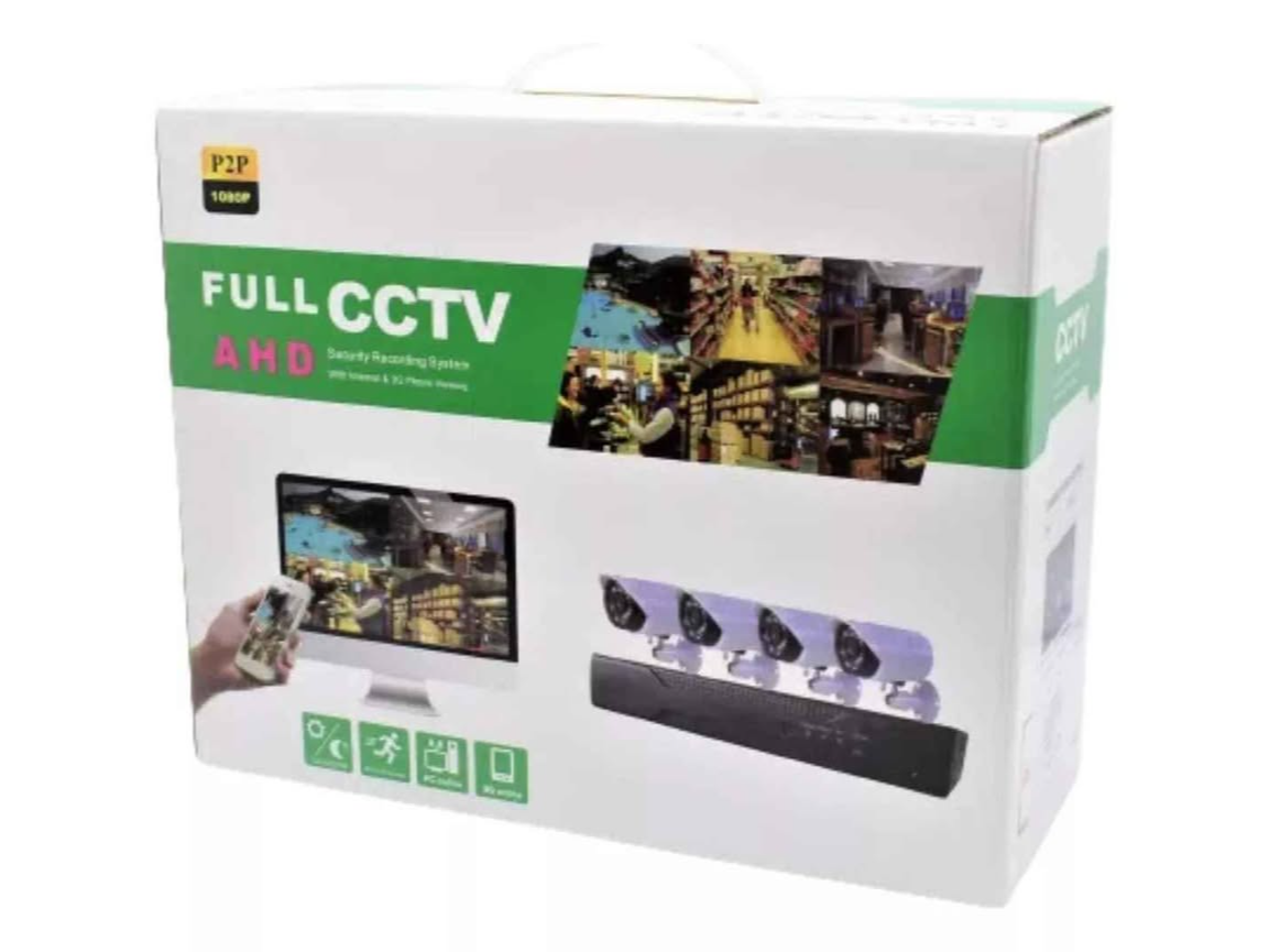 Kit De Camara 4 Full Cctv A Hd Hytoshy Alta Definión