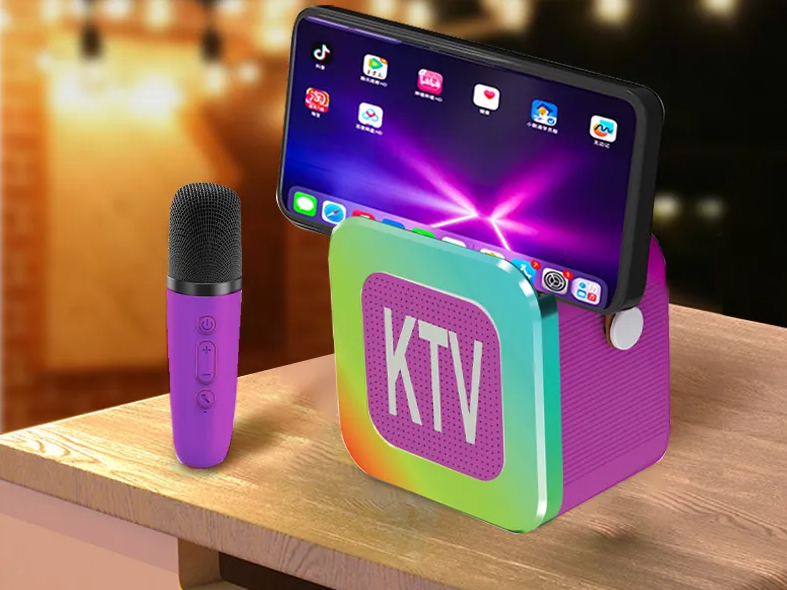 Parlante Inalámbrico Rgb Para Karaoke Con Micrófono