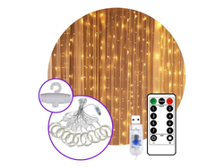 Cortina/Lluvia Led Calida 3x2