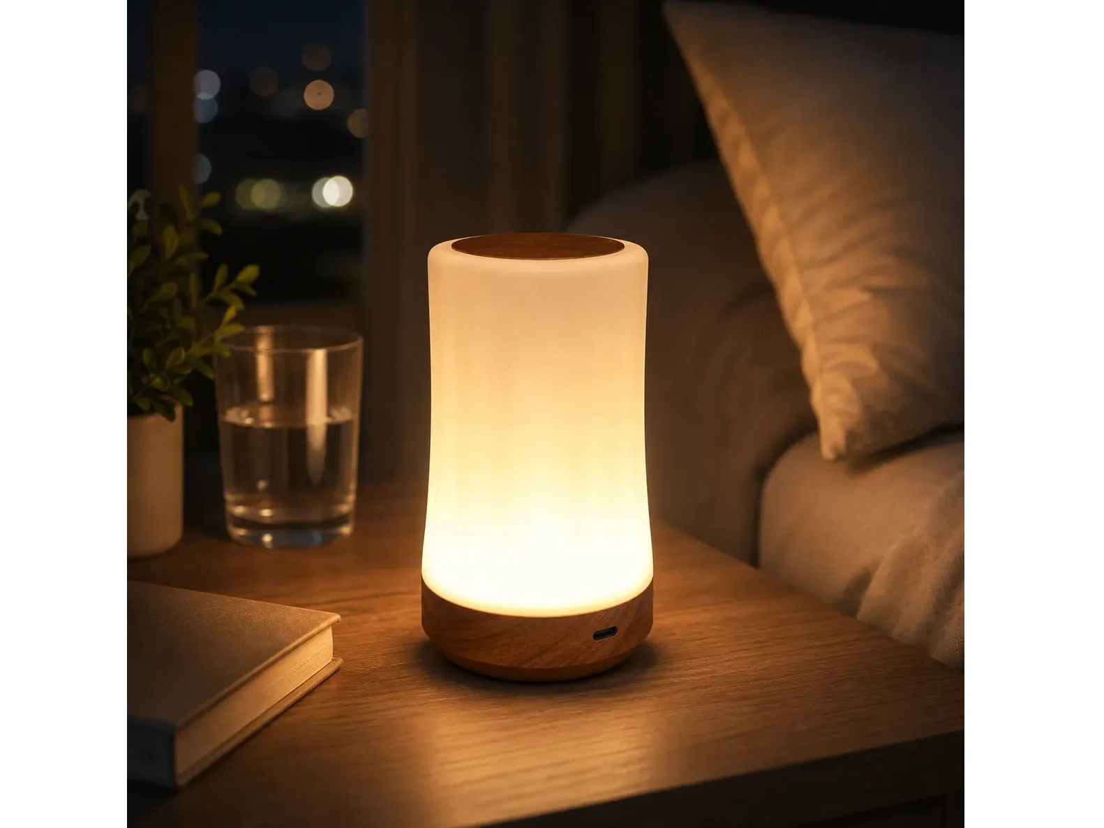 Velador Mesa De Luz Led Moderno Lampara Escritorio Tactil