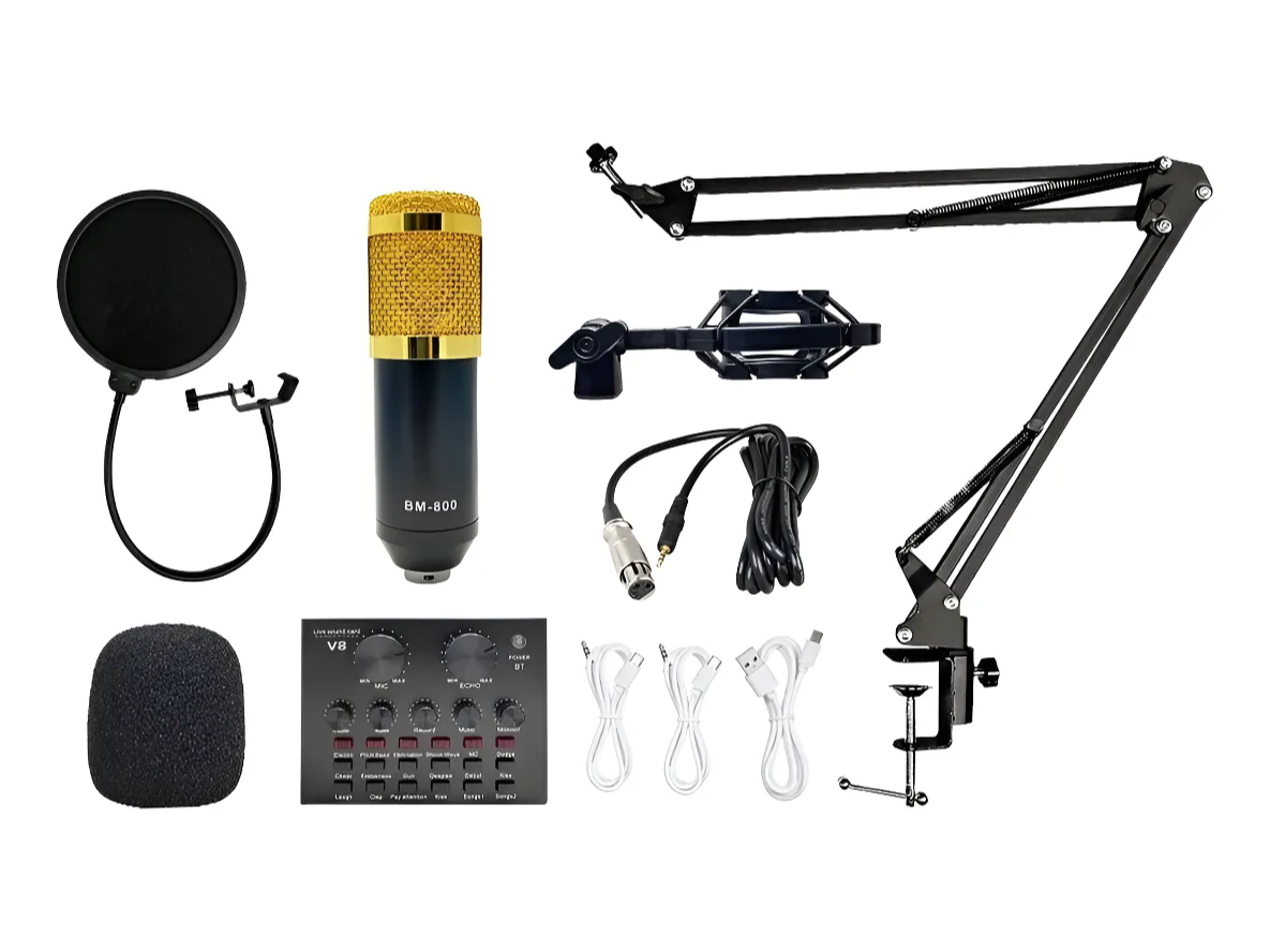 Microfono Grabación Condenser Podcast Consola Efectos