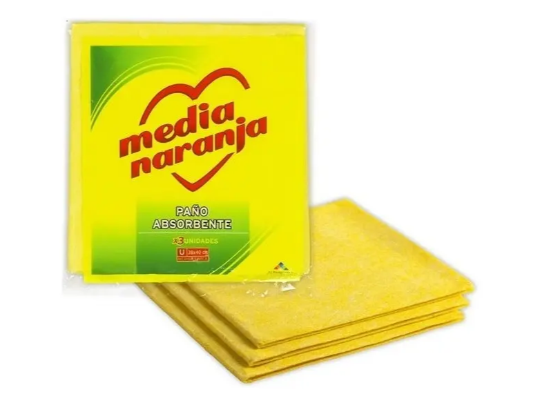 Paño Absorvente Media Naranja 3 unid