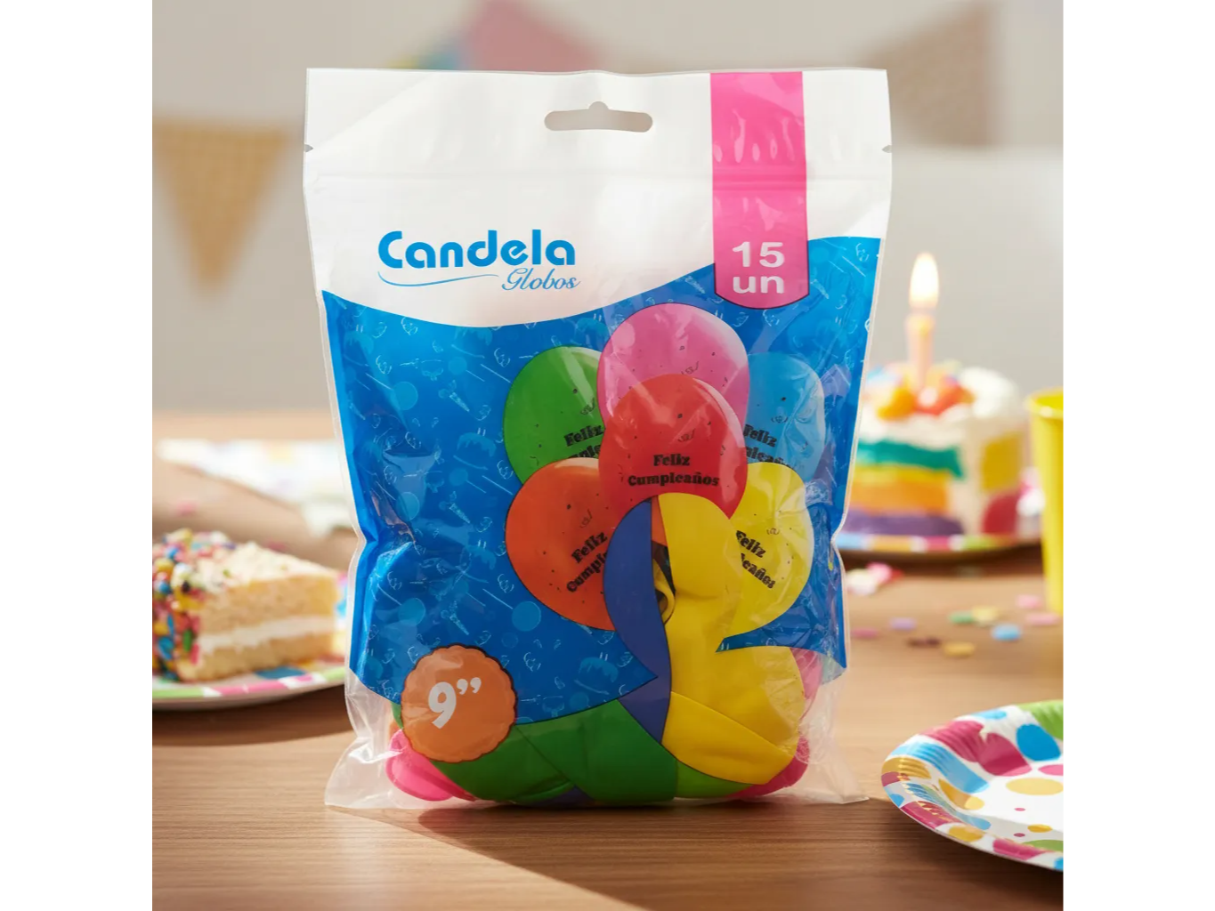 Globos Candela Lisos 15unid