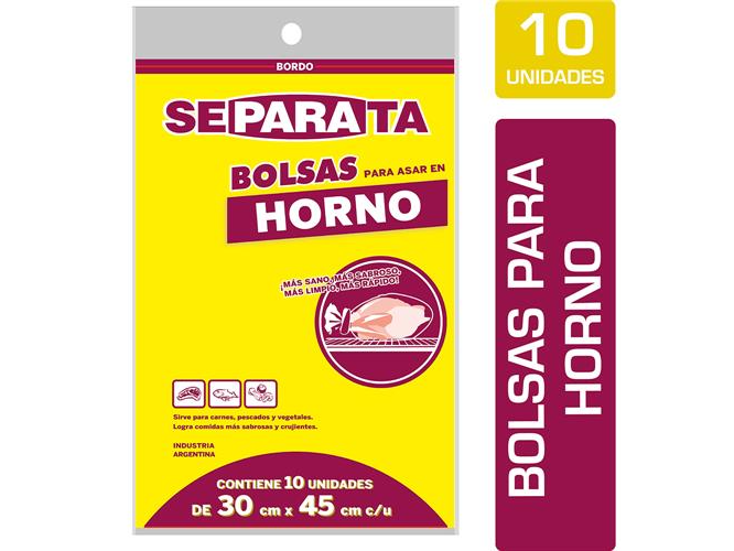 Bolsas P.Horno SEPARATA 10unid