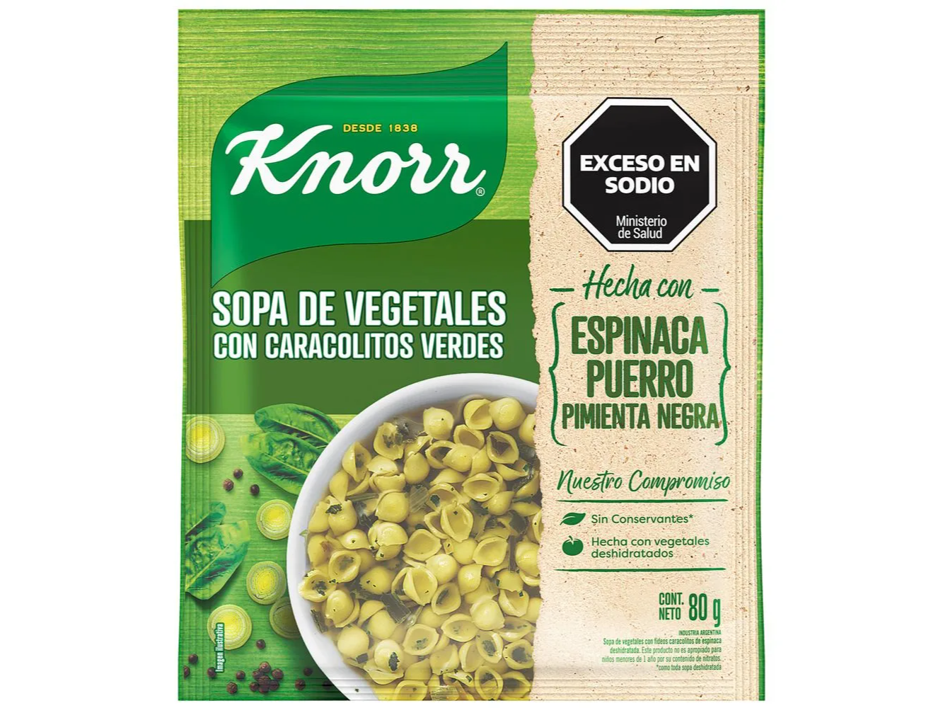 Sopa Knorr Caracoles VEGETALES 78gr