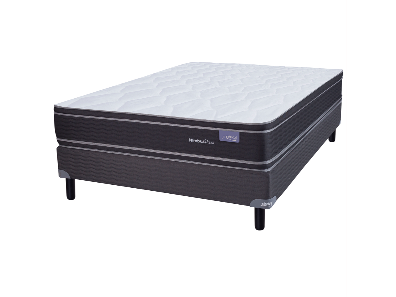 Sommier y Colchón Nimbus Visco 2 Plazas (140x190x27) Inducol