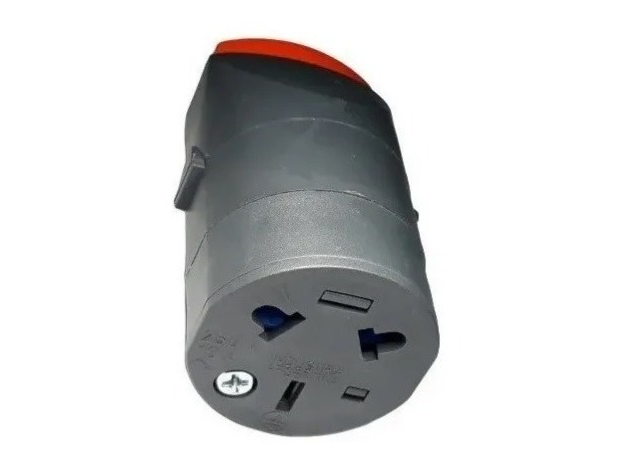 FICHA HEMBRA HORIZONTAL 10 AMP. RICHI (NEGRO/NARANAJA)