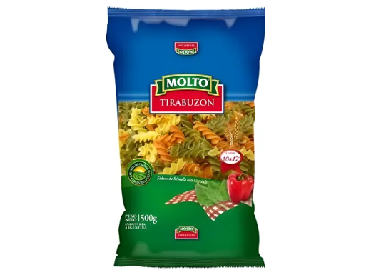 Fideos Molto Tirabuzon Vegetales 500gr