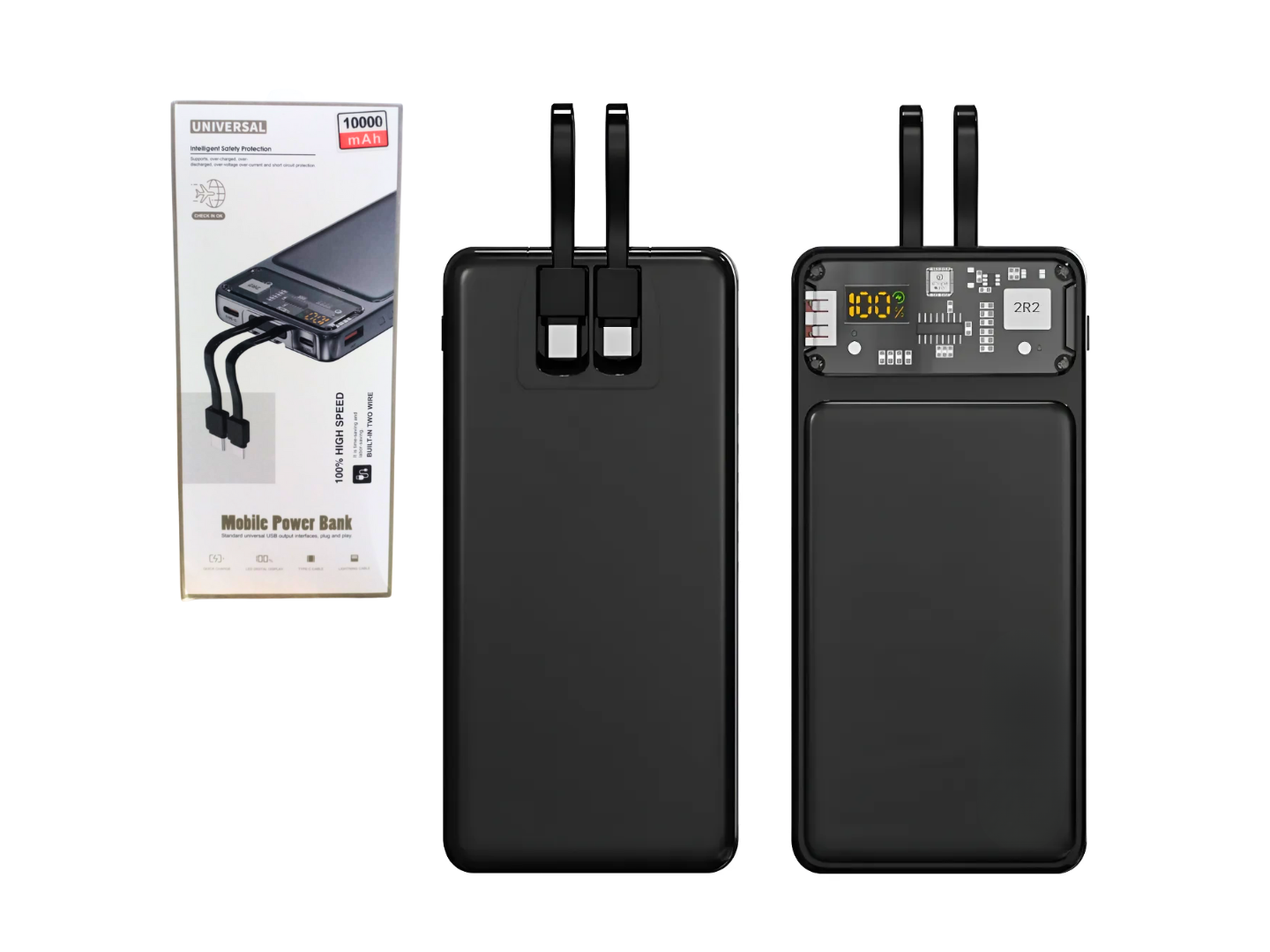 CARGADOR PORTATIL 10.000MAH CON CABLE
