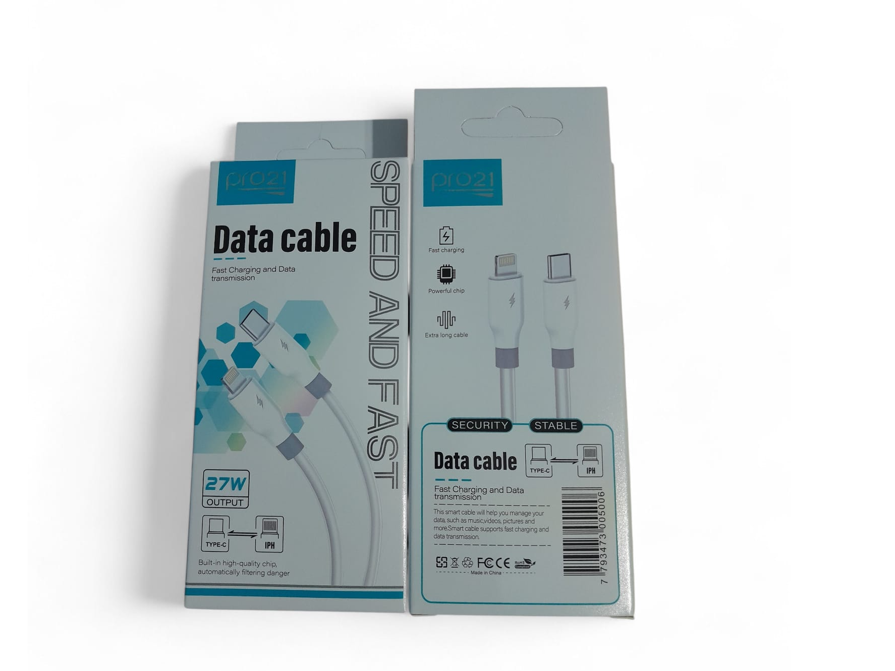CABLE TIPO C A LIGHTNING PRO21 SPEED 27W