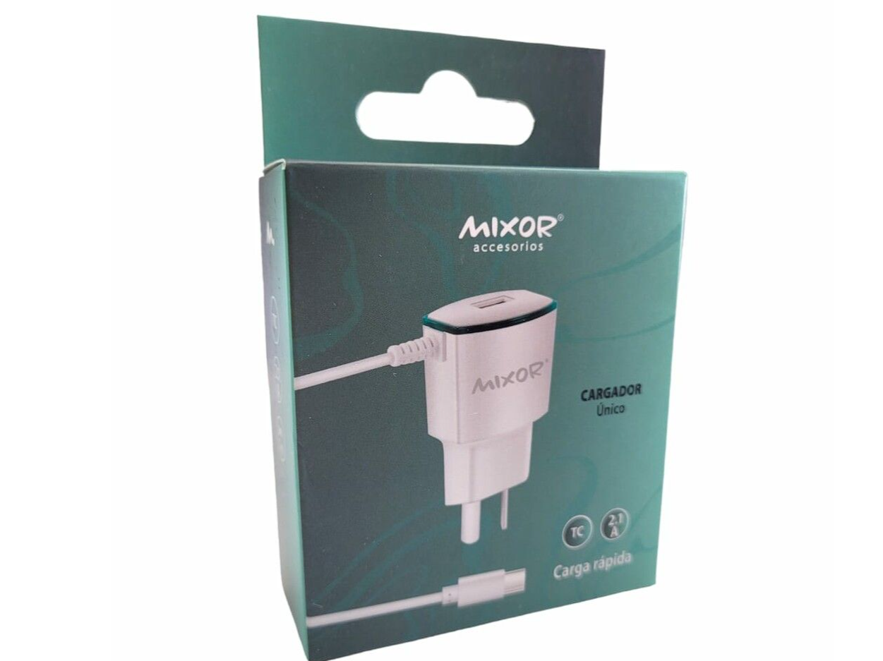 CARGADOR MIXOR UNICO 2.1 CON CABLE TIPO C