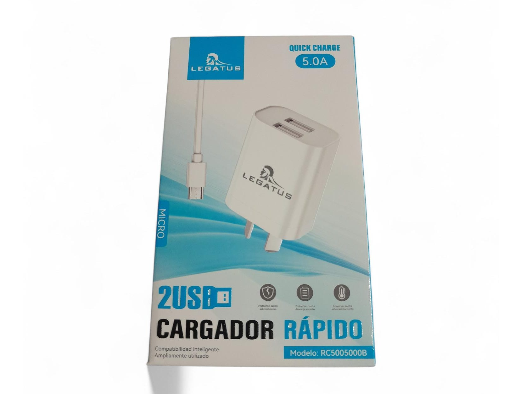CARGADOR LEGATUS 5A CON CABLE MICRO