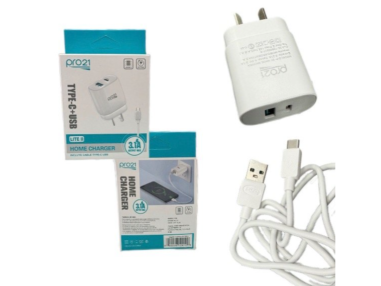 CARGADOR PRO21 LITE 3.1 CON CABLE TIPO C