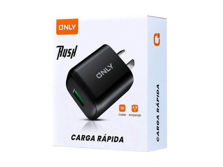 CARGADOR ONLY RUSH 4.8 CON CABLE TIPO C