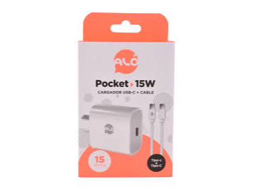 CARGADOR ALO POCKET 15W USB-C CON CABLE C A C