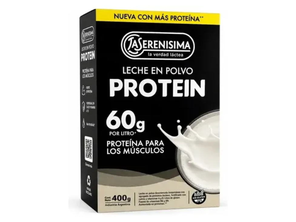 Leche descremada protein en polvo SERENISIMA x 400gr