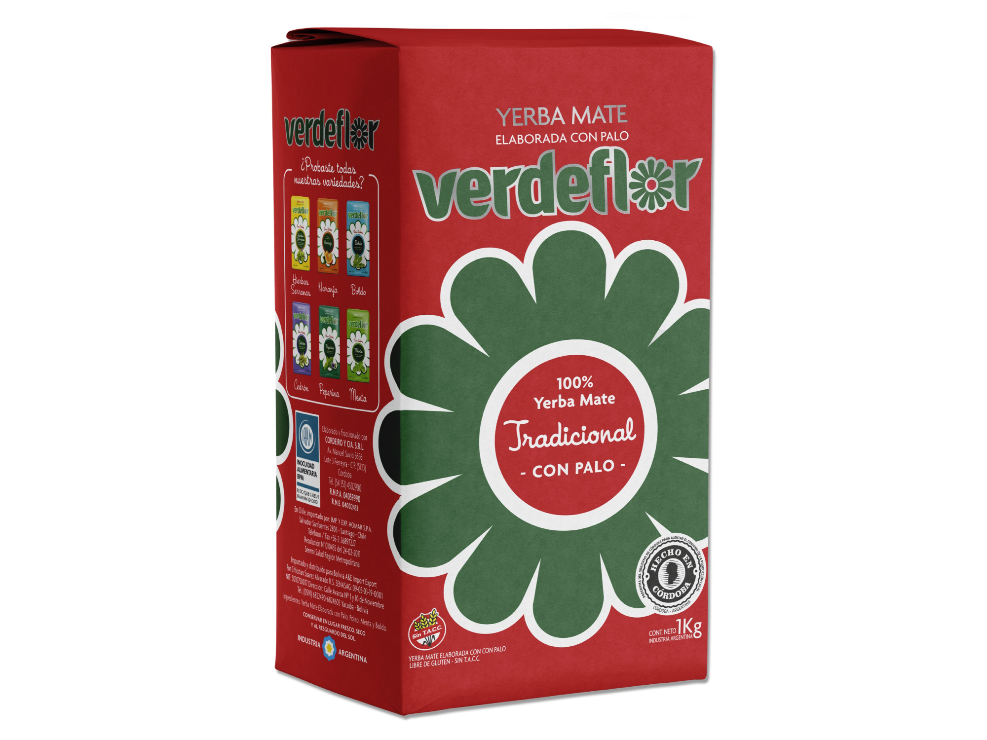 Yerba Tradicional con palo x 500 gr - Verde Flor