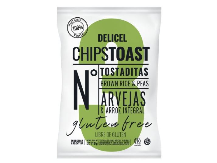 Tostadas Sin Tacc Chiptoast Arroz Integral x 110 gr - Delicel