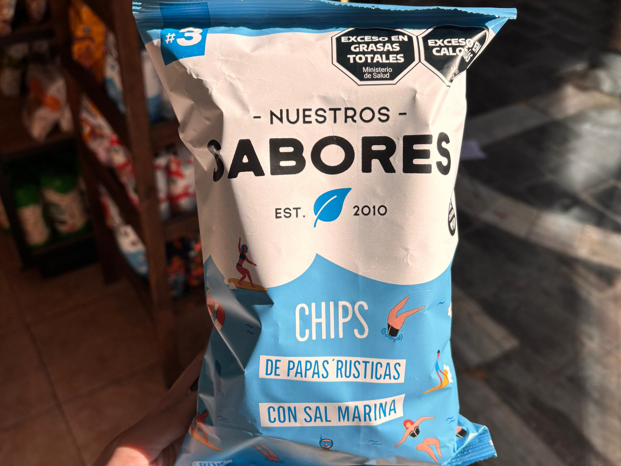 Chips de papas rústicas con sal marina x 80 gr - Nuestros Sabores