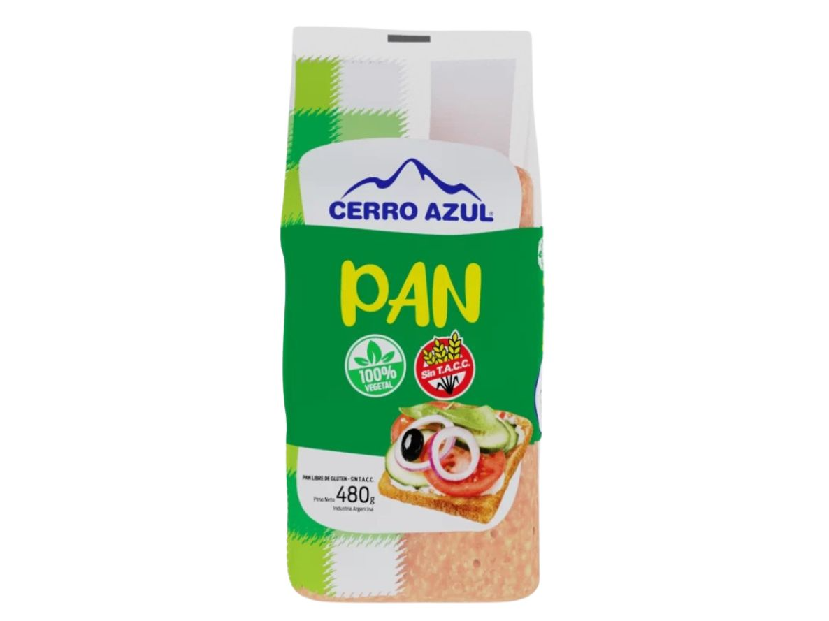 Pan de Molde Sin Gluten Vegano x450gr "Cerro Azul"