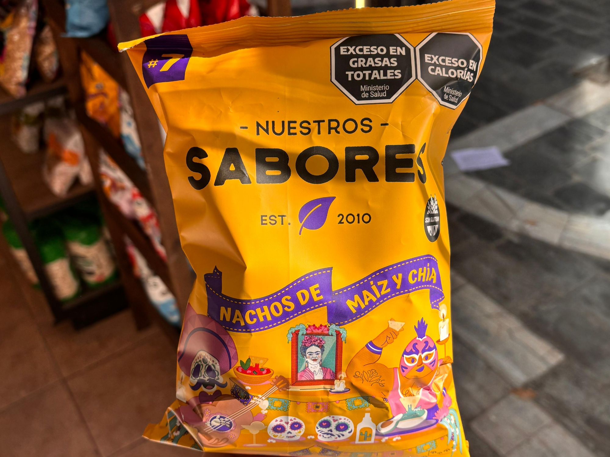 Nachos de Maíz y Chía x 80 gr - Nuestros Sabores