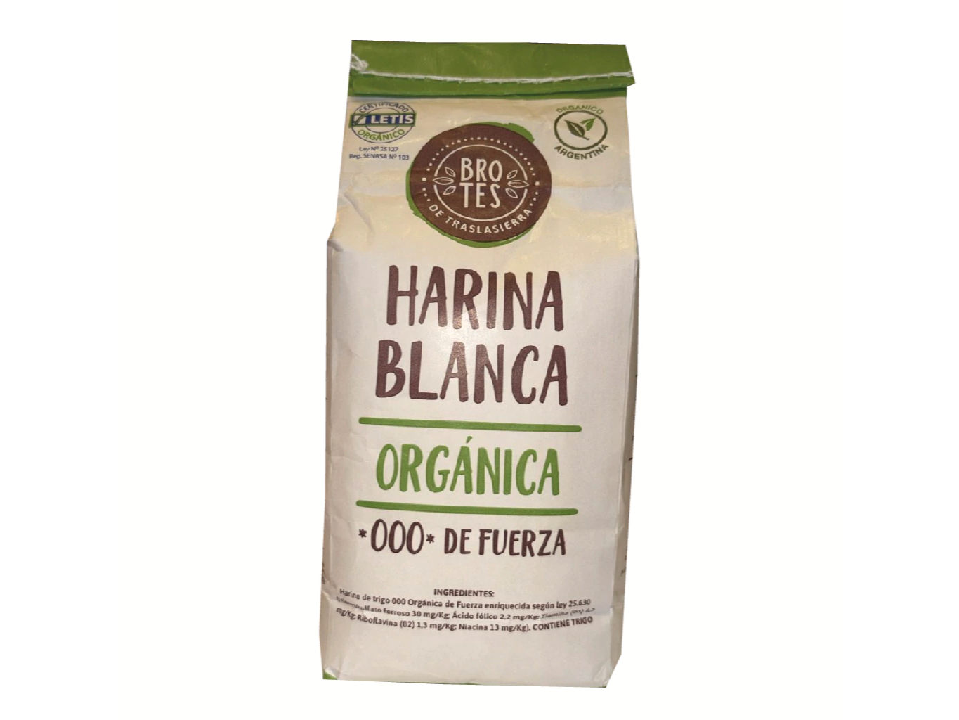 Harina de Trigo 000 Orgánica x 1kg