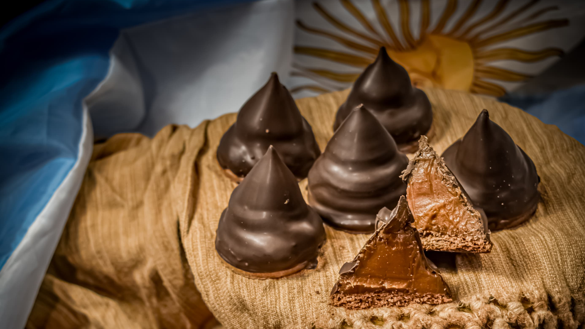 Conos de dulce de leche