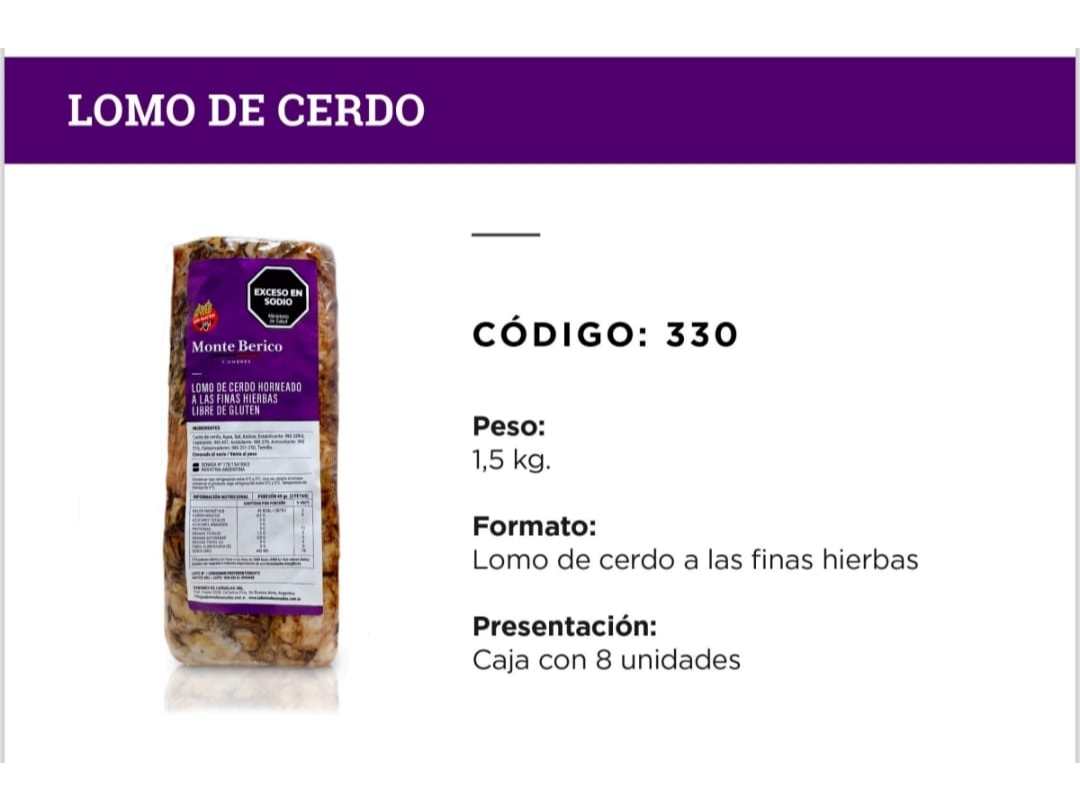 LOMO A LAS FINAS HIERBAS $ 24000 KG