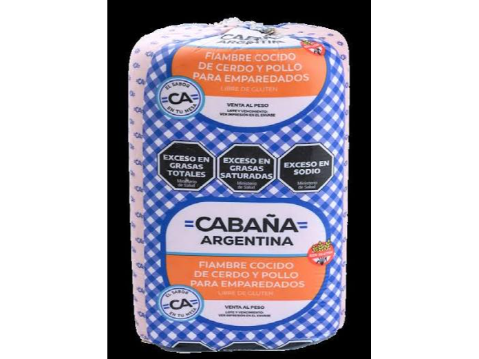 FIAMBRE COCIDO DE CERDO CABAÑA ARG. $